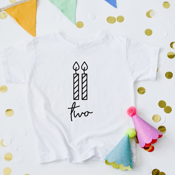 Two Candle Birthday Shirt,2nd birthday, 2nd candle birthday, Second Birthday Shirt Boy, 2nd Birthday Shirt Girls, Second Birthday Shirt