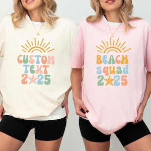 Custom Beach Squad, Girls Summer Shirt, Vacation Shirt, Hawaii Vacation Shirt, Beach Shirt, Summer Vacation, Family Matching, Girls Trip