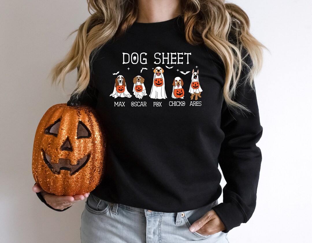 Custom Halloween Dog Shirt Dog Sheet Tshirt Cute Ghost Dog Etsy