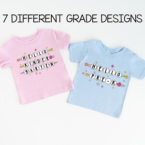 Custom School Grade Shirt, Personalized Back to School Shirt, First Day of School Tee,  Pre-K to 5th Grade Shirt, Kids-Teacher School Outfit