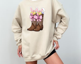 Howdy Easter Shirt, Western Easter Bunny Shirt, Easter Shirt, Cowboy Boots, Happy Easter Day Gift, Funny Easter Kids Tee, Easter Bunny Shirt