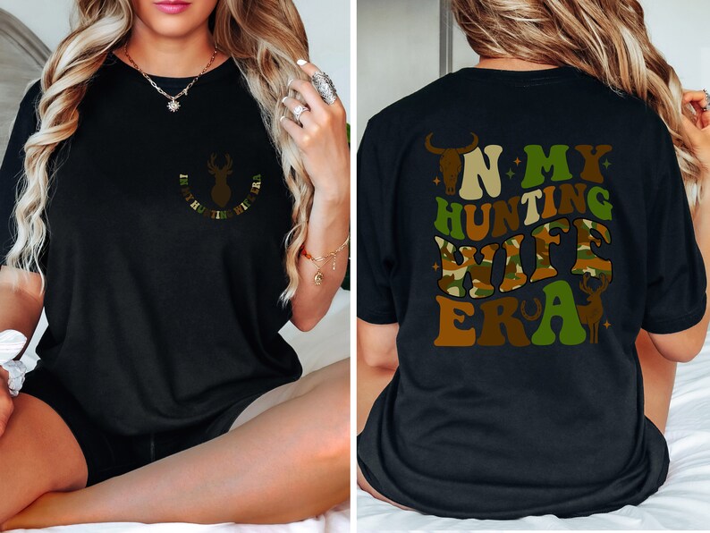 In My Hunting Wife Era Shirt, Hunter Wife Tee, Deer Season Shirt, Hunting Season Shirt, Funny Husband Shirt, Hunting Wife Era Shirt image 2