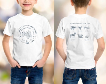 Old McDonald Had A Farm T-Shirt, Vintage Farm Animals, Animals T-Shirt for kids, Farm Animals T-Shirt, Animals Lover Gift, Boy Gifts