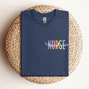 Personalized Nurse Stethoscope Shirt, Custom Nurse Shirt, Nurse Shirt, Nursing School Tee, Nurse Tee, Gift For Nurse, Super Hero