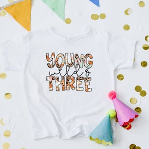 Young Wild and Three Shirt, Mini Me Shirt, Girl Shirt, 3rd Birthday Shirt, Third Birthday Shirt, Leopard Tee, Trendy Shirt, Fashion
