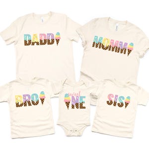Ice Cream birthday shirt, Ice Cream theme birthday party shirt, Family matching Ice Cream shirts, Ice Cream Personalized birthday shirt