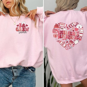 Heart Emergency Department Shirt, Custom ER Crew Sweatshirt, Custom ER Shirt, Gift For Nurse, Emergency Room, Emergency Department Gift image 1
