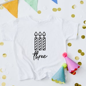 Three Candle Birthday Shirt, 3rd birthday, 3rd candle birthday, Third Birthday Shirt Boy, 3rd Birthday Shirt Girls, Third Birthday Shirt