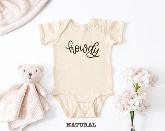 Howdy Kids Shirt, Western Cowboy Shirt for Kids, Country Style Toddler Tee, Farm Life Shirt, Rodeo Birthday Outfit, Cute Cowgirl Bodysuit