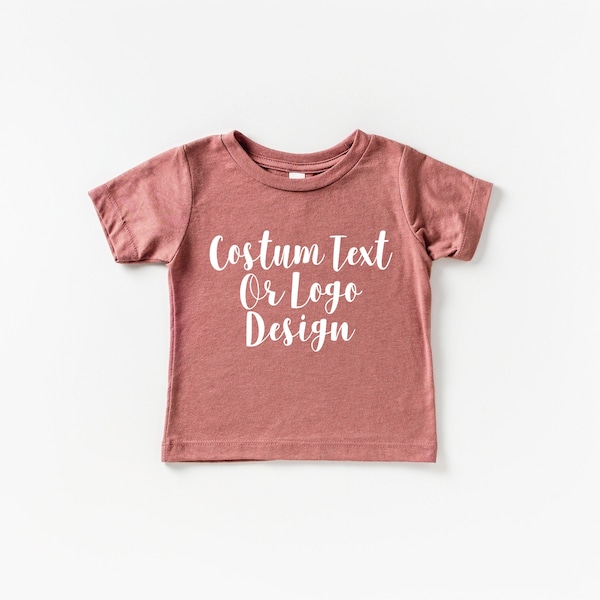 Custom Text or Logo Design Onesie Toddler Youth Shirt, Personalized Kids Shirt, Your Design Toddler Tee, Onesie Birthday Shirt