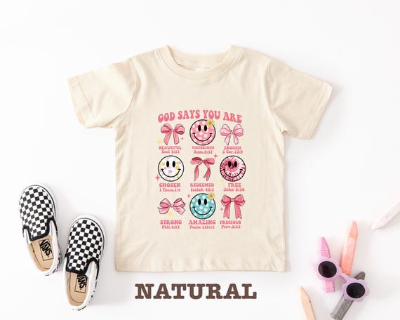 God Says You Are Shirt, Christian Shirts for Girls, Kids Coquette Religious Tee, Christian Shirt, Toddler Faith Tee, Biblical Toddler Tee