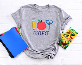 Boys back to school shirt, personalized back to school shirt for boys, boys prek shirt, kindergarten first day of school