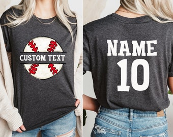 Customized Baseball T-Shirt, Name and Number, Customize Shirt, Sports Team Shirts, Dad Gift, Gift Idea, Your Own Writing,Personalized custom