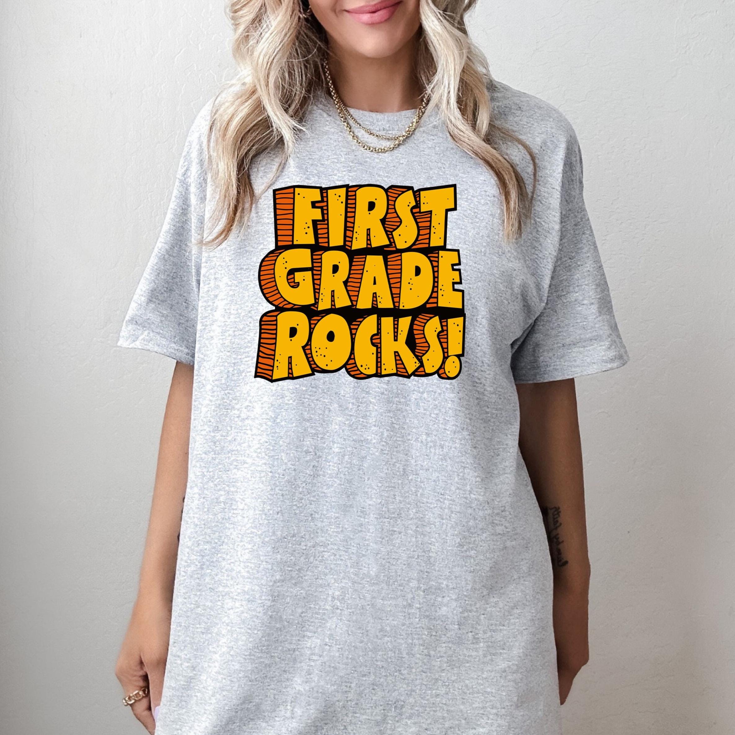 First Grade Rocks Shirt, Teacher Shirts, Back to School Shirt