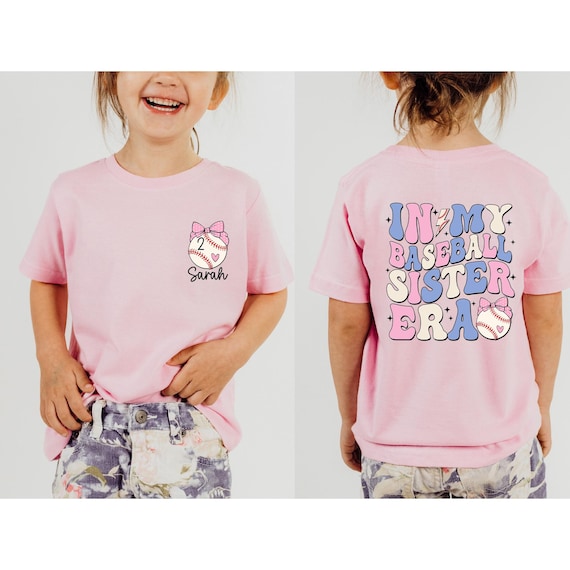 Custom Baseball Sister Shirt, In My Baseball Sister Era Shirt, Game Day Shirt, Sport Sister Shirt, Baseball Lover Tee, Soft Girl Aesthetic
