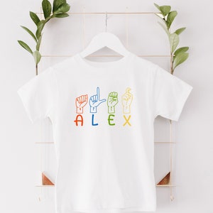Personalized Sign Language Shirt, Custom Name Sign Language Shirt, ASL ...