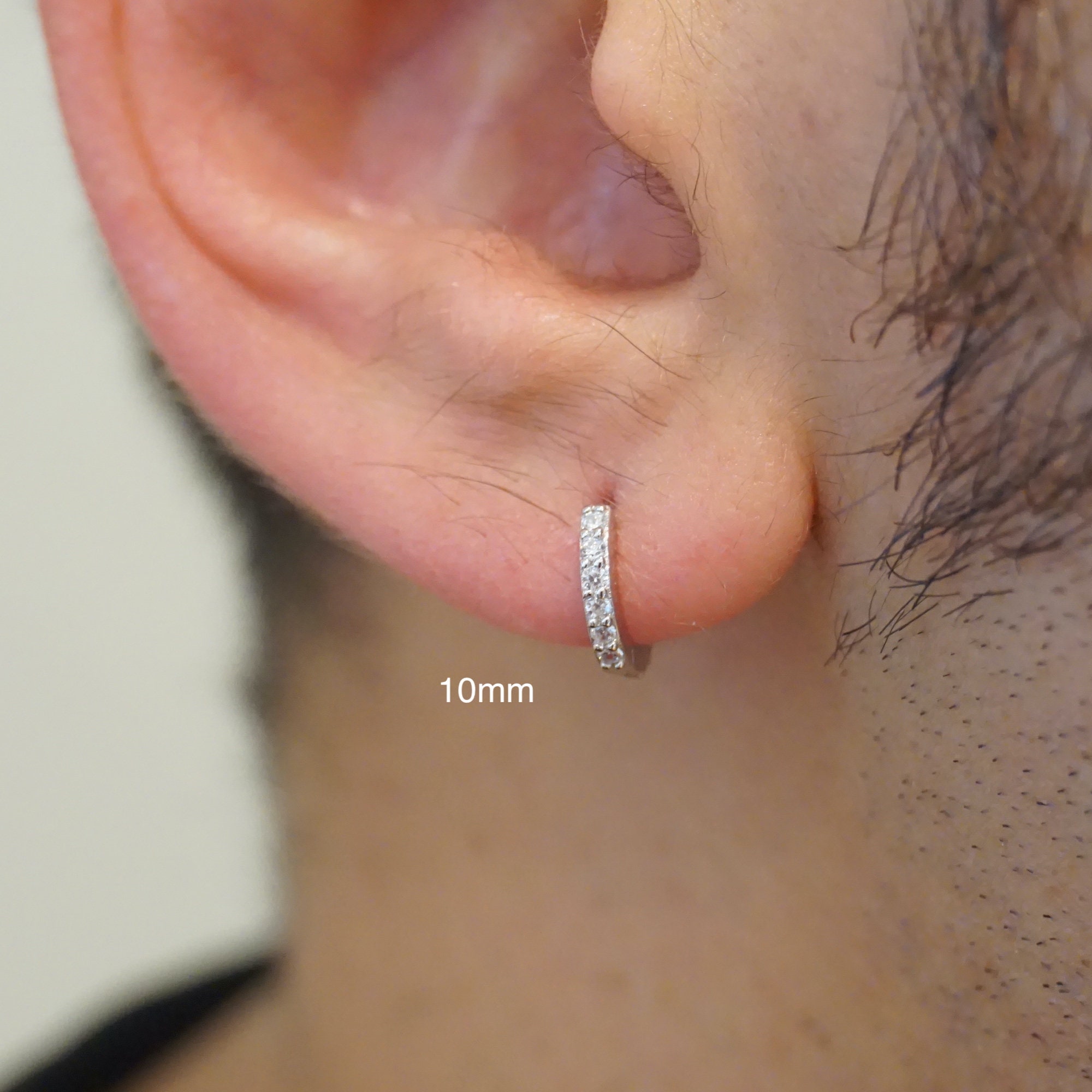 LeCalla Orecchini A Cerchio In Argento Sterling 925 Con Piccoli Diamanti Per Ragazze E Adolescenti