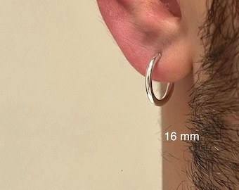 Herren Titan Creolen |  Schlichte Huggie Ohrringe | Minimalistischer Männerschmuck