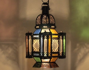 Orientalische Lampe | Hängeleuchte | Pendelleuchte | Deckenleuchte | Marokkanische Hängelampe | Lampe Laterne Leuchte LUMINA H57CM