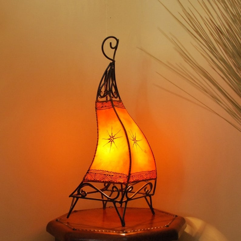 60 cm CANAR oranje henna vloerlamp afbeelding 1