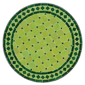 Table mosaïque marocaine | Table de bistrot | Table | Table à thé | Table de jardin VERT CLAIR Ø 60 cm