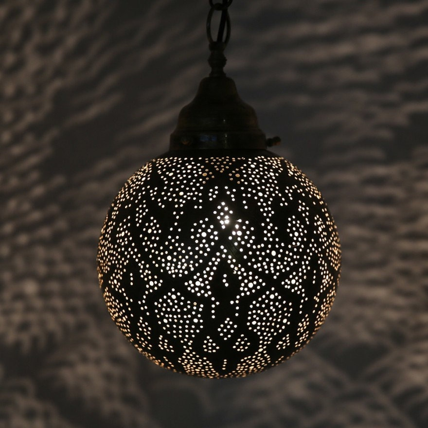 Orientalische messing Kugel-Lampe Hängeleuchte Ø40cm