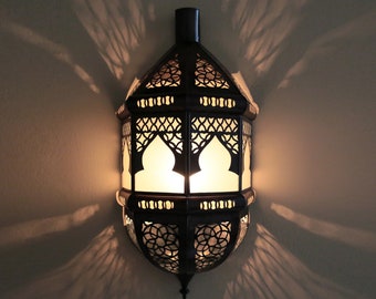 Orientalische Wandlampe Marokkanische Wandleuchte Marokko Wandschirm Arabische Wandlampe aus Glas Toboga