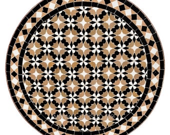 Marokkanischer Mosaiktisch | Bistrotisch | Arabische Tisch | Teetisch | Gartentisch  Senegal-1 Ø 60 cm