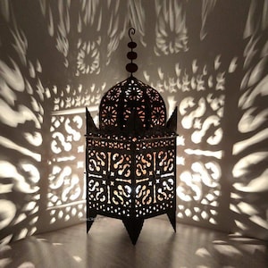JAMA H100cm Oriental Lantern | Moroccan Garden Lantern | Lantern | Iron Lantern | Floor Lantern | Iron Lantern from Morocco