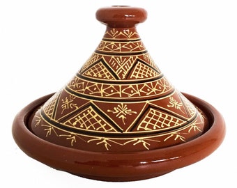 Moroccan Tagine | Tagine | Clay Pot | Stew Pot | Fermentation Pot | Cooking Pot | Pot | Steamer Pots BERBER D32cm