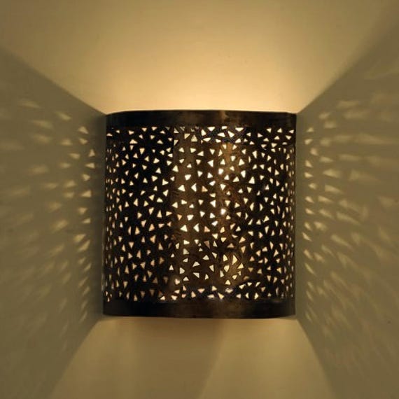 Wandlampe | Wandleuchte | Retro Wandlampe | Antike Wandlampe | Orientalischer Wandleuchter | Marokkanische Wandleuchter "MEDITERRA" H20CM"