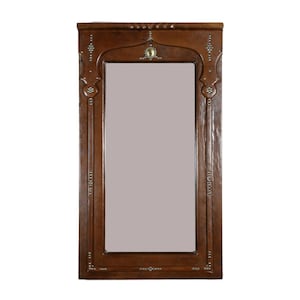 Moroccan mirror | Oriental wall mirror | Wall decoration mirror from Morocco handmade mirror leather cover Marhaba