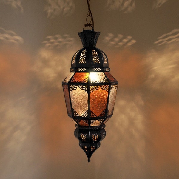 Oriental lamp | Suspension lamp | Pendant lamp | Ceiling lamp | Moroccan hanging lamp | Batika 70 Amber