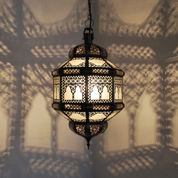 Oriental lamp | Hanging lamp | Pendant light | Ceiling light | Moroccan hanging lamp | Lamp lantern light TITIA-2-KOS white