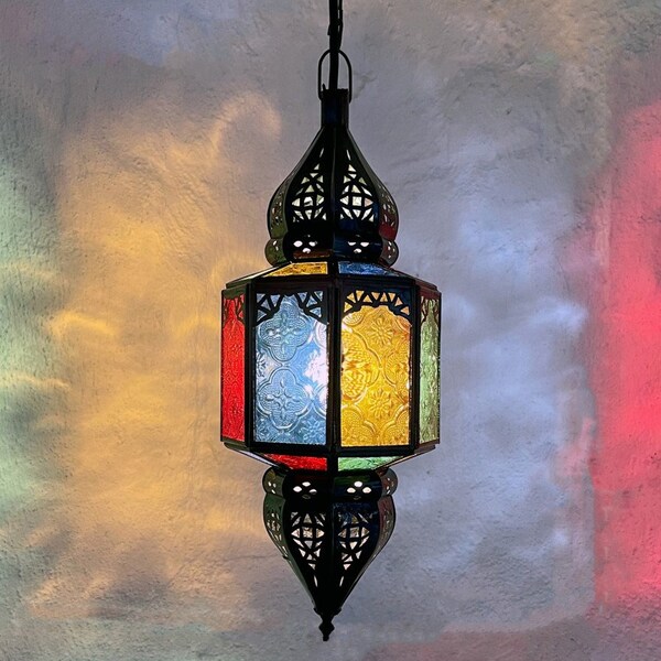 Lampe orientale | Lampe suspendue | Lampe suspendue | Plafonnier | Lampe suspendue marocaine | Lampe lanterne lumineuse SAMARA-H