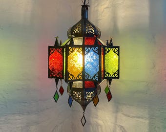 Oriental Lamp | Pendant Light | Hanging Lamp | Ceiling Light | Moroccan Hanging Lamp | Lamp Lantern Light OMNIA-V Multi