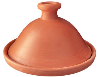 Tajine marocain | Tajine | pot en argile | Four hollandais | cuve de fermentation | marmite | pot | Pots à vapeur naturels pour CA. 4-6 PRS D32cm