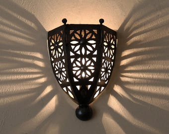 Lampada da parete | Applique | Lampada da parete retrò | Lampada da parete antica | Applique orientale | Applique marocchina | Paralume B-2