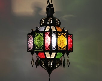 Orientalische Lampe | Hängeleuchte | Pendelleuchte | Deckenleuchte | Marokkanische Hängelampe | Lampe Laterne Leuchte OMNIA-V Multi