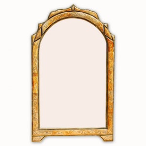 Moroccan mirror | Oriental wall mirror | Wall decoration mirror from Morocco handmade | Mirrors Loudaya-2 H 85 cm