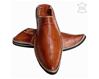 Oriental leather shoes | Moroccan pointed slippers | Moroccan slippers | Genuine leather babouche | Berber slippers