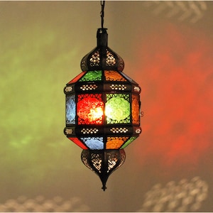 lámpara oriental | Lámpara marroquí | Lámpara colgante | Farol colgante árabe |  Lámpara colgante de cristal |  Lámpara de techo | TITiA multi