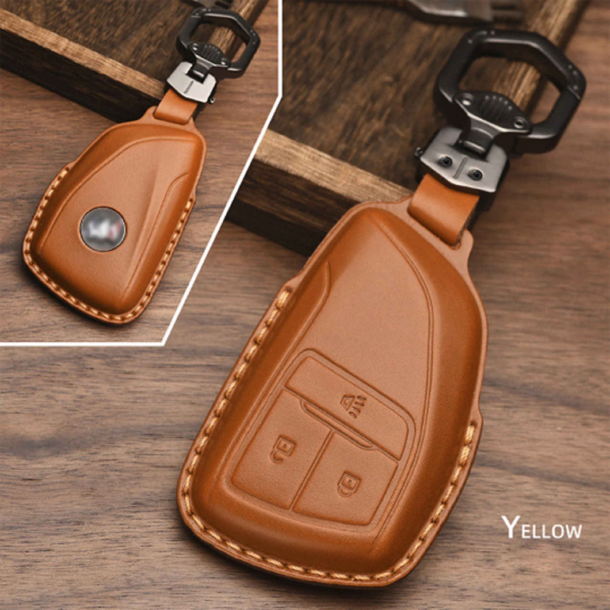 LeviLeatherStore Genuine Leather Keychain