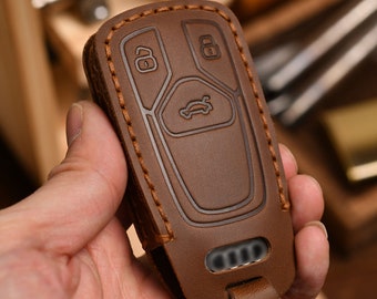 Genuine Leather Key Fob Cover For Audi Smart Key Leather Fob Case For Men Women With Key Rings Key Chain Keychain Holder Metal Hook M.JVisun Key Covers For Car Keys Audi Black Genuine Leather Key Fob Cover For Audi Smart Key Leather Fob Case For Men Women With Key Rings Key Chain Keychain Holder Metal Hook M.JVisun Key Covers For Car Keys Audi Black