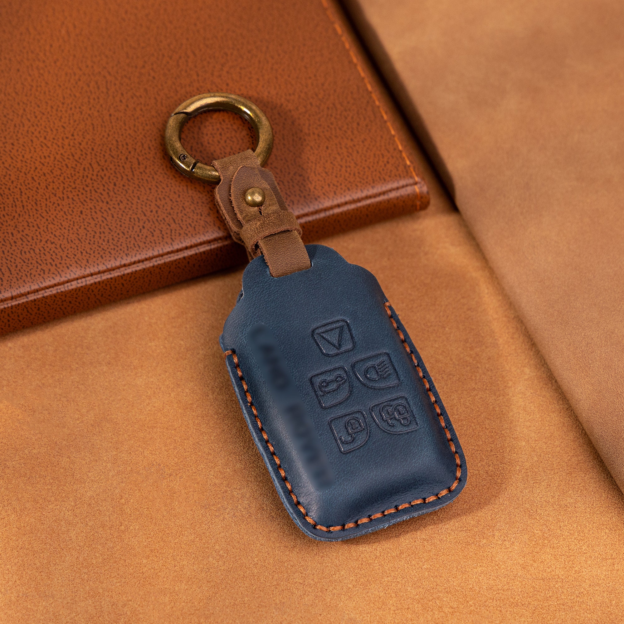Jaguar leather key fob cover deals
