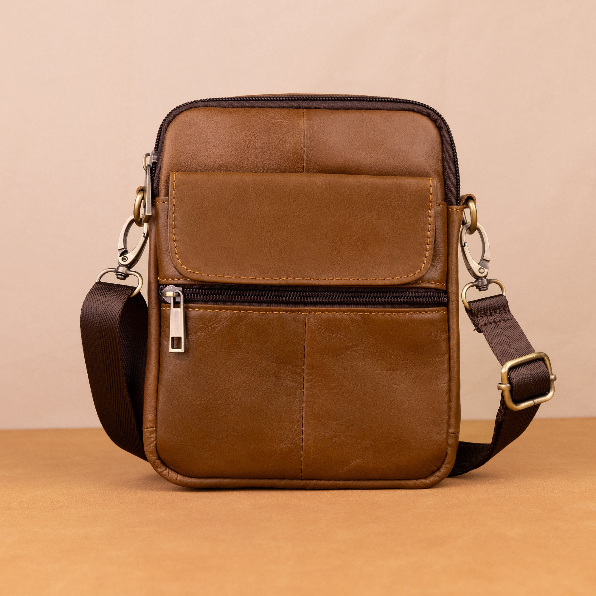 Small Men's Leather Crossbody Bag — High On Leather
