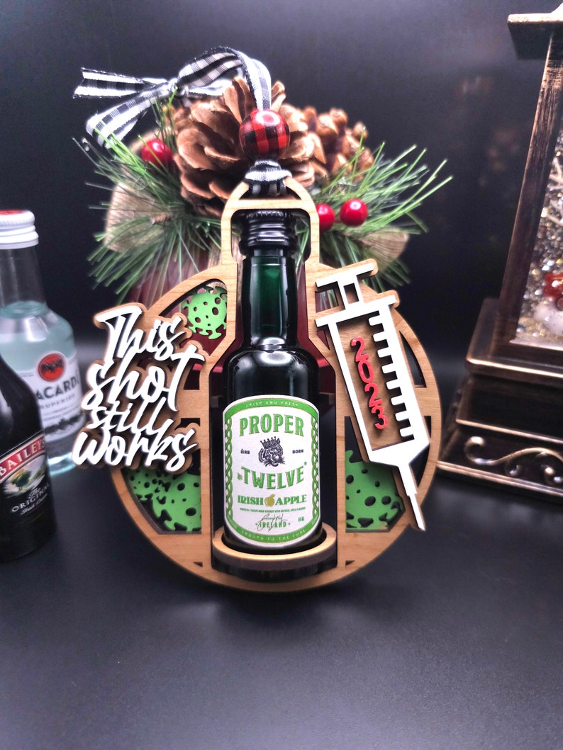 Alcohol Christmas Ornament 2024 Christmas Ornament Covid Ornament Gag