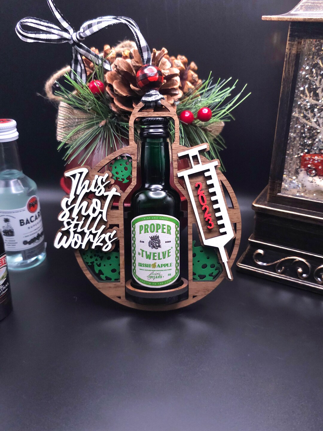 Alcohol Christmas Ornament 2024 Christmas Ornament Covid Ornament Gag