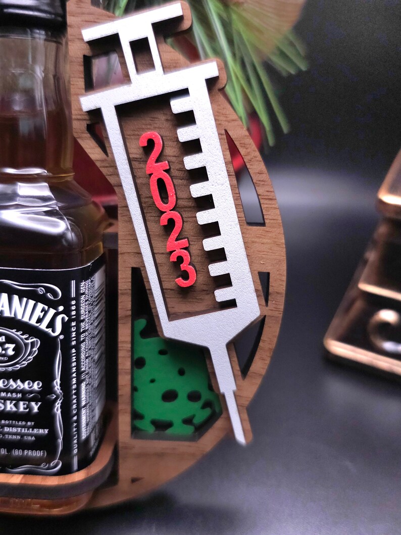 Alcohol Christmas Ornament 2024 Christmas Ornament Covid Ornament Gag