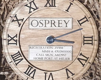 Custom Boat, Yacht, RV, Camper, Caravan, Motorhome Clock 150mm (6&quot; approx)